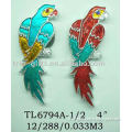 Polyresin plated parrot magnet